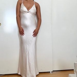 Formal Floor-Length Dress | Size 0 in Champagne | Cocktail Dress by Petal + Pup